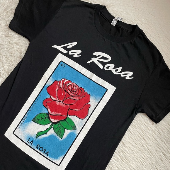 La Rosa loteria mexican bingo graphic tee - Picture 9 of 11